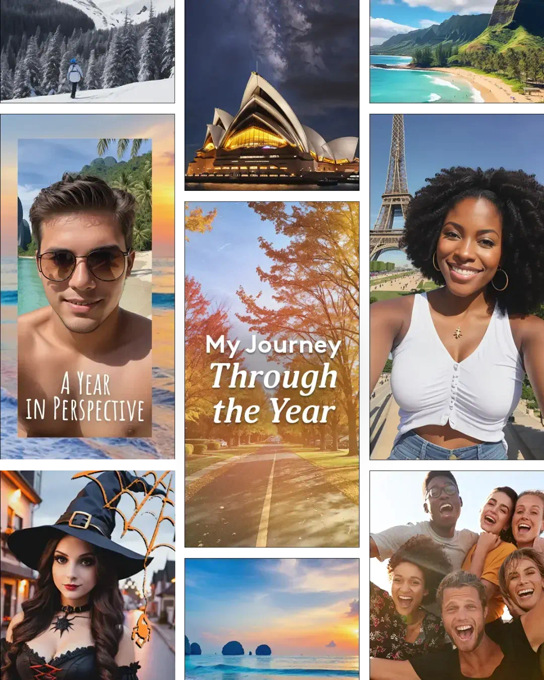 Year recap video templates