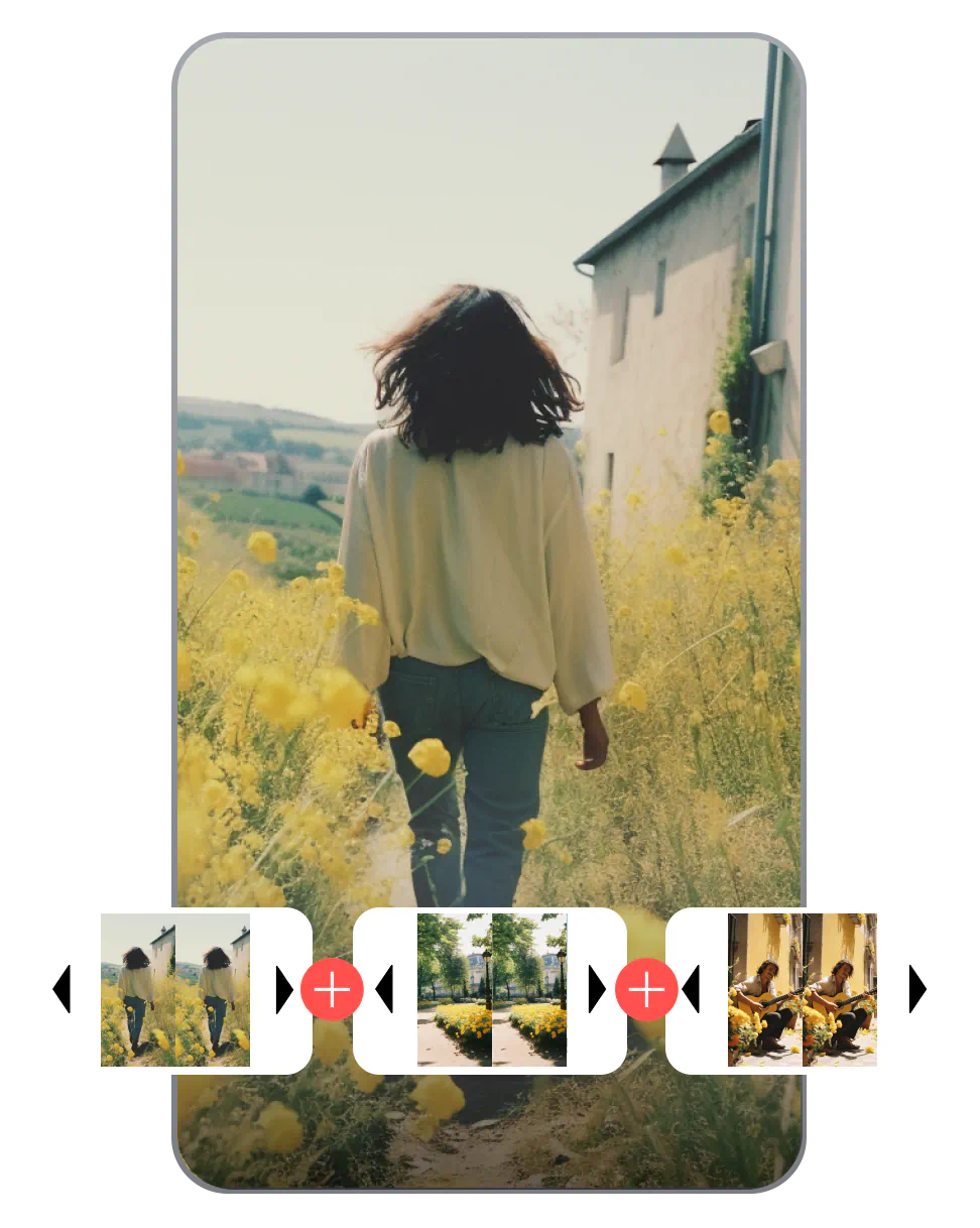Use Videoleap app to combine two videos