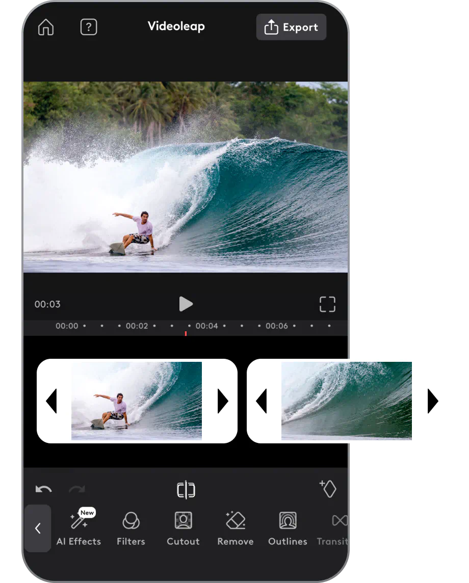 Create a custom YouTube intro with Videoleap’s editing tools