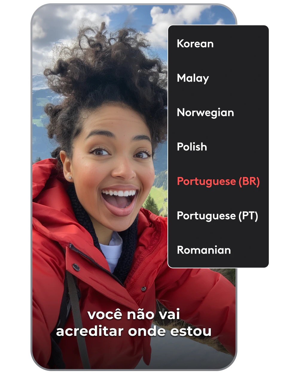 Add auto subtitles in different languages
