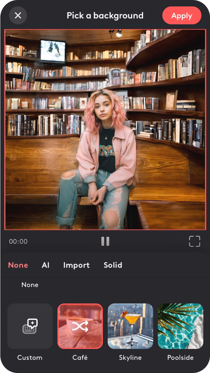 How to replace video background