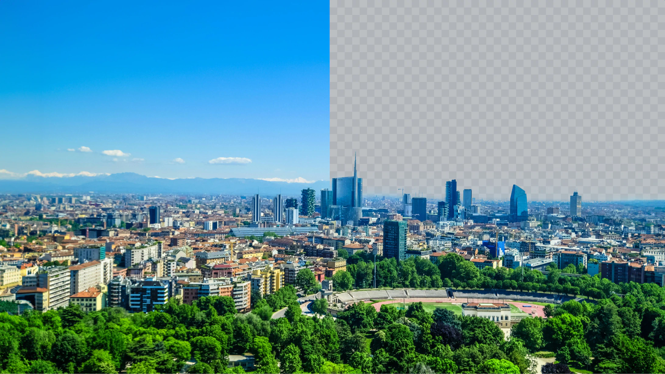 Using Videoleap on a smartphone to replace the sky in a video