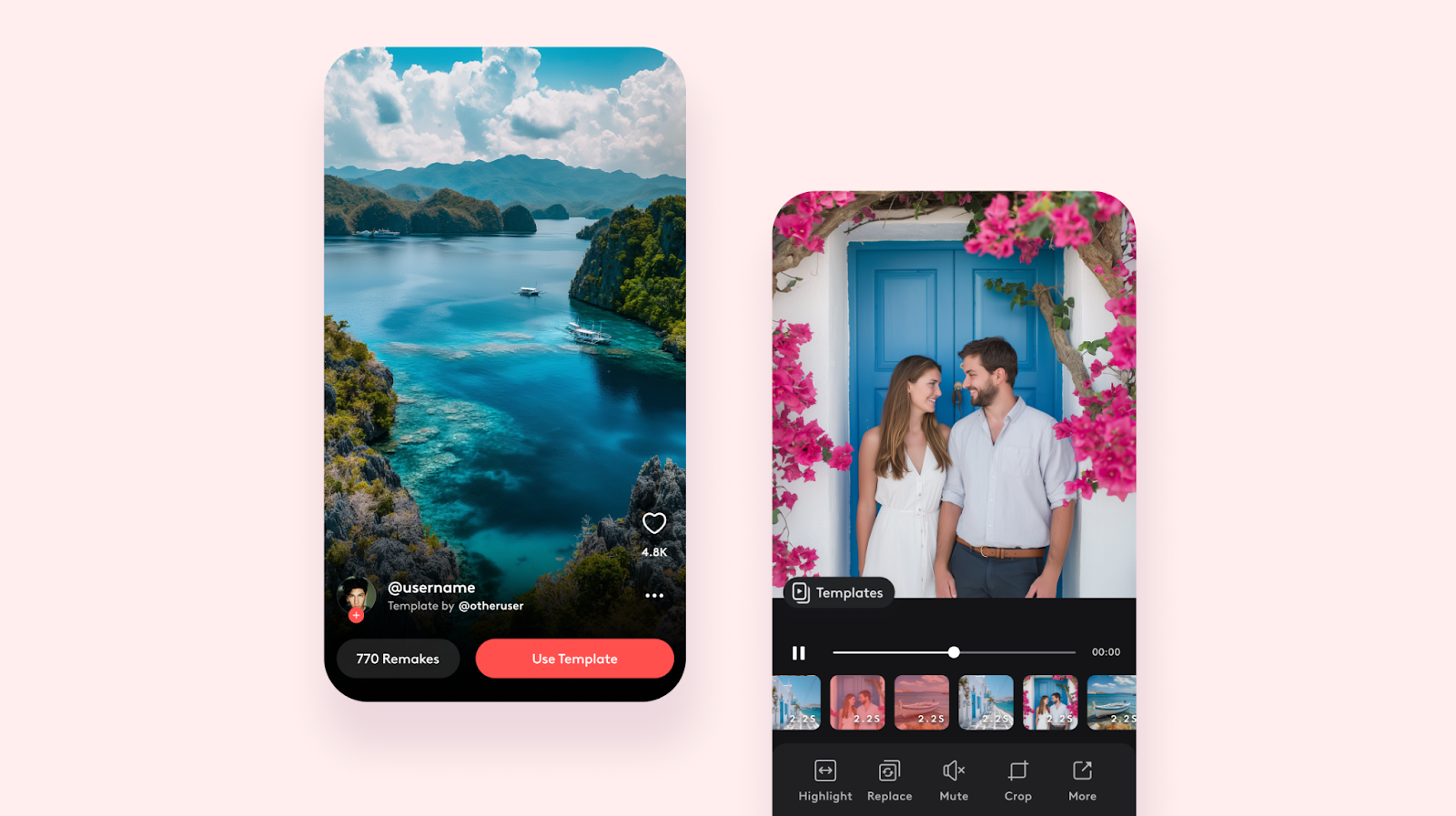 Craft travel videos with Videoleap's templates