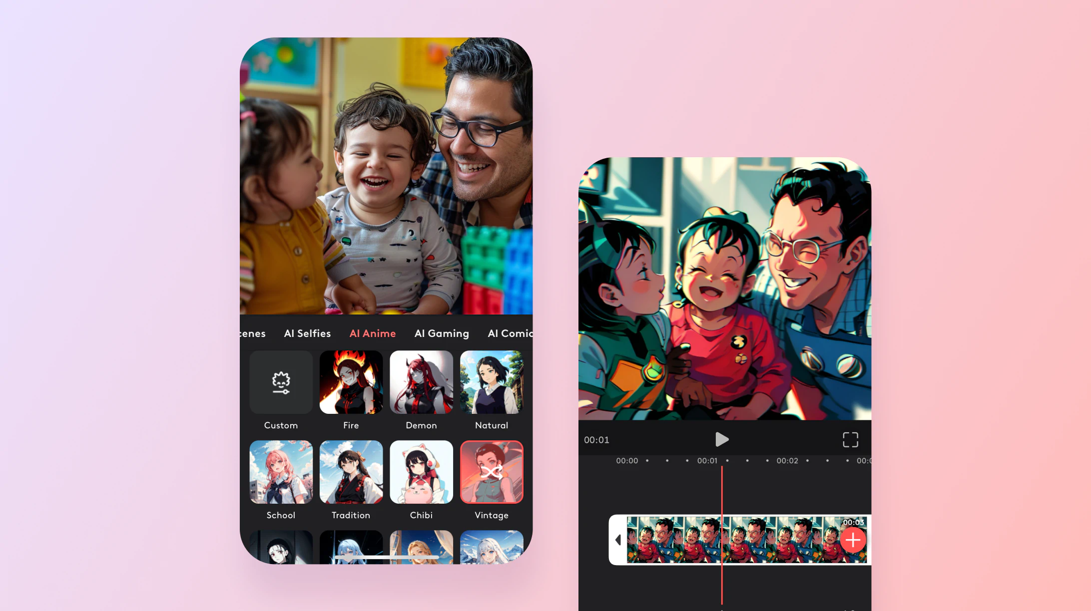 Enhance your father's day ads with AI video effects 